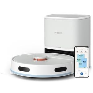 Aspirator robot PHILIPS XU2100/20, 0.25l, 14.4V, autonomie max 130 min, Wi-Fi, functie mop, alb