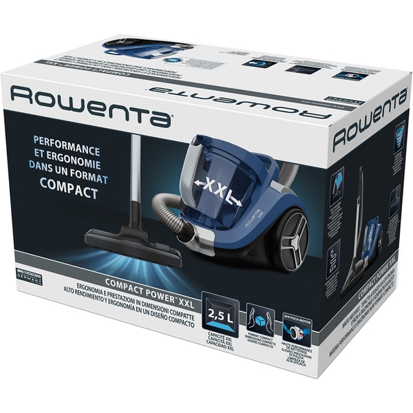 Aspirator fara sac ROWENTA Compact Power XXL RO4881EA, 2.5l, 550W, 75dB, albastru