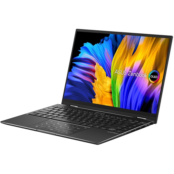 Laptop 2 in 1 ASUS Zenbook 14 Flip OLED UN5401QA-KN161X, AMD Ryzen 7 5800H pana la 4.4Ghz, 14" 2.8K Touch, 16GB, SSD 1TB, Intel Iris Xe, Windows 11 Pro, negru
