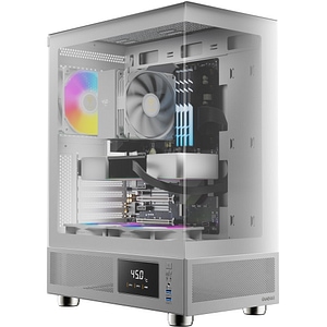 Carcasa PC GAMDIAS ATLAS E1 WH, USB 3.0, Fara sursa, iluminare ARGB, alb
