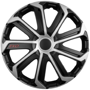 Set capace roata CARMAX Evo Black&Silver, 16", negru-argintiu