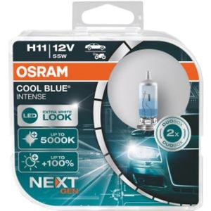 Bec auto OSRAM Cool Blue Intense, 55W, 12V, H11, 2 buc