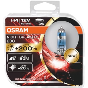 Bec auto Halogen OSRAM Night Breaker, H4, 60/55W, 2buc