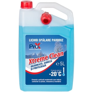 Solutie de curatat parbrizul PRO-X Xtreme Clean, iarna, -20grade, 5L