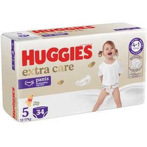 Scutece chilotel HUGGIES Extra Care Pants nr 5, Unisex, 12-17 kg, 34 buc