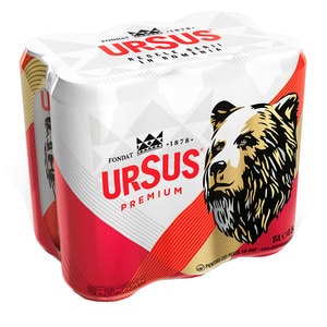 Bere blonda Ursus Premium bax 0.5L x 6 doze