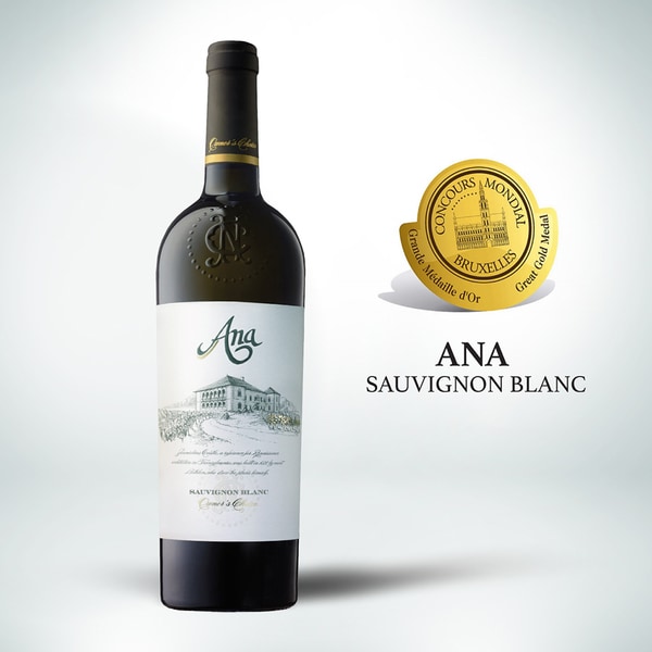 Vin alb sec Jidvei Ana Sauvignon Blanc 2020, 0.75L, bax 6 sticle