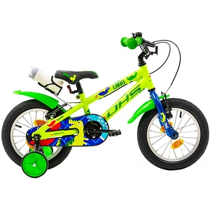 Bicicleta copii DHS Dino, roata 14", frana V-brake, verde