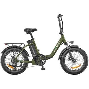 Bicicleta asistata electric ULZOMO Dolphin, roata 20", motor 350W, viteza maxima 25km/h, verde