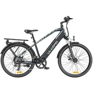 Bicicleta asistata electric ULZOMO Metro, roata 26", motor 250W, viteza maxima 25km/h, gri