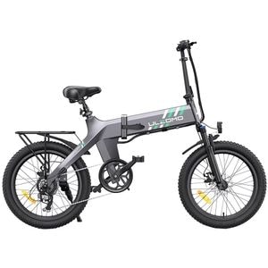 Bicicleta asistata electric ULZOMO Ridge, roata 20", motor 250W, viteza maxima 25km/h, gri