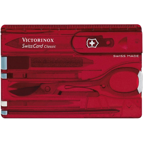 Card multifunctional VICTORINOX SwissCard Classic 0.7100.T, 10 functii, ABS, rosu