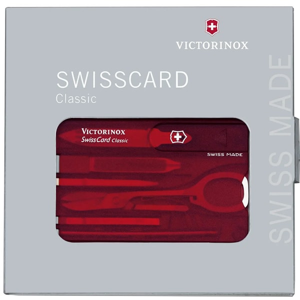 Card multifunctional VICTORINOX SwissCard Classic 0.7100.T, 10 functii, ABS, rosu
