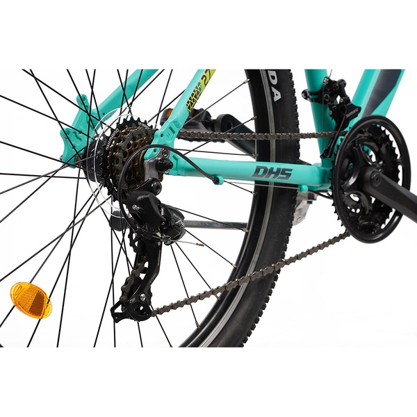 Bicicleta MTB DHS Terrana 2722 M, roata 27.5", 21 viteze, schimbator Shimano, frana V-brake, turcoaz