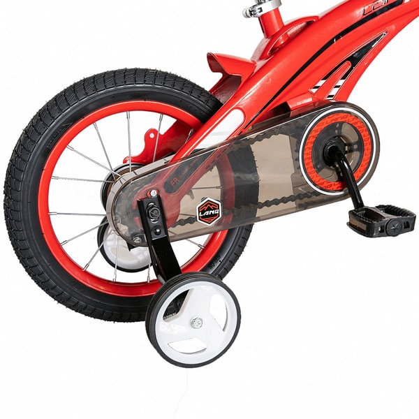 Bicicleta copii LANQ W1639D, roata 16", frana C-brake, rosu-negru