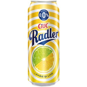 Bere cu arome fara alcool Ciuc Radler Lemon bax 0.5L x 4 doze
