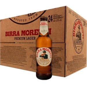 Bere blonda Birra Moretti Import Italia bax 0.33L x 24 sticle
