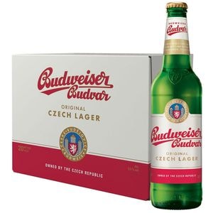 Bere blonda Budweiser Budvar bax 0.33L x 24 sticle