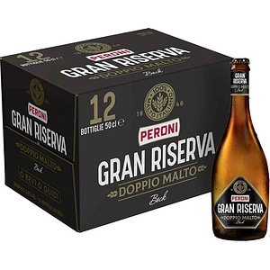 Bere blonda Peroni Gran Riserva Double Malt bax 0.5L x 12 sticle