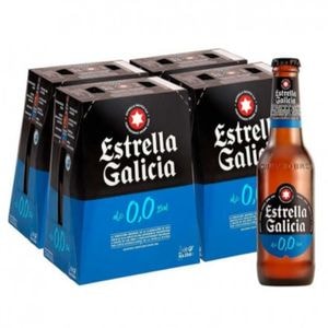 Bere blonda fara alcool Estrella Galicia bax 0.33L x 24 sticle
