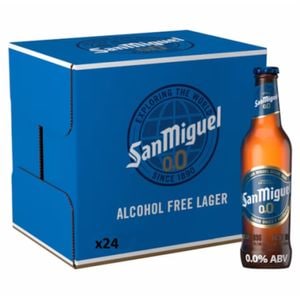 Bere blonda fara alcool San Miguel 0% bax 0.33L x 24 sticle
