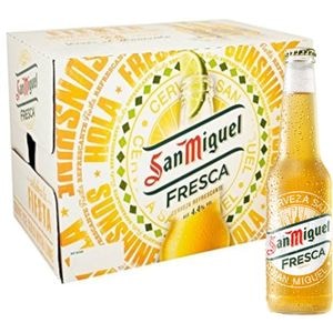 Bere blonda San Miguel Fresca bax 0.33L x 24 sticle