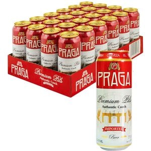 Bere blonda Praga Premium Pils bax 0.5L x 24 sticle