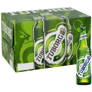Bere blonda Tuborg Import Danemarca bax 0.33L x 24 sticle