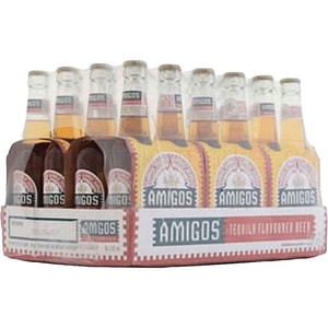Bere blonda Amigos Tequila Beer bax 0.33L x 24 sticle
