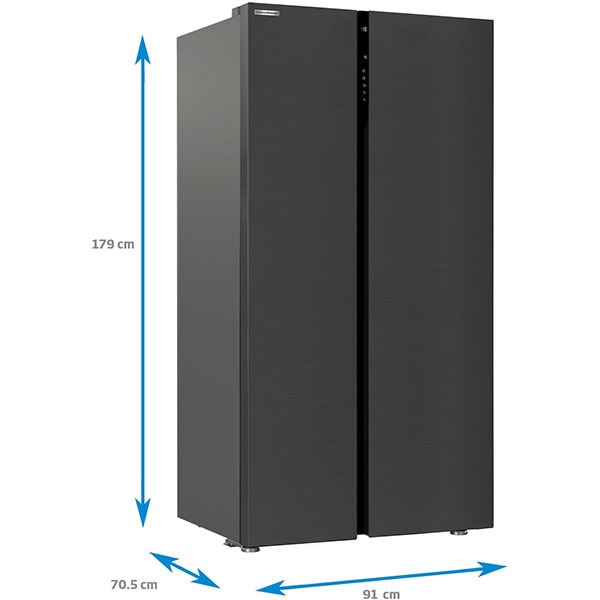 Side by Side BEKO GN163122ZXBRN, NeoFrost, 580 l, H 179 cm, Clasa F, negru