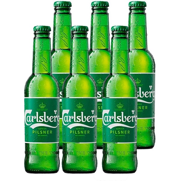 Bere blonda Carlsberg Green bax 0.33L x 6 sticle