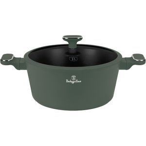 Cratita cu capac BERLINGER HAUS BH 8202, 28 cm, aluminiu, verde mat