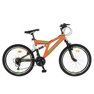 Bicicleta MTB-FS RICH R2649APN, 26", cadru otel, portocaliu-negru