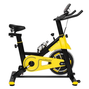 Bicicleta spinning TECHFIT SBK1000, volanta 8kg, greutate suportata 120kg, negru-galben