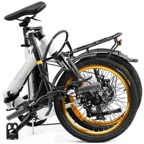 Bicicleta asistata electric ARGENTO E-MOBILITY Piuma-S, roata 20", motor 250W, viteza max 25Km/h, alb