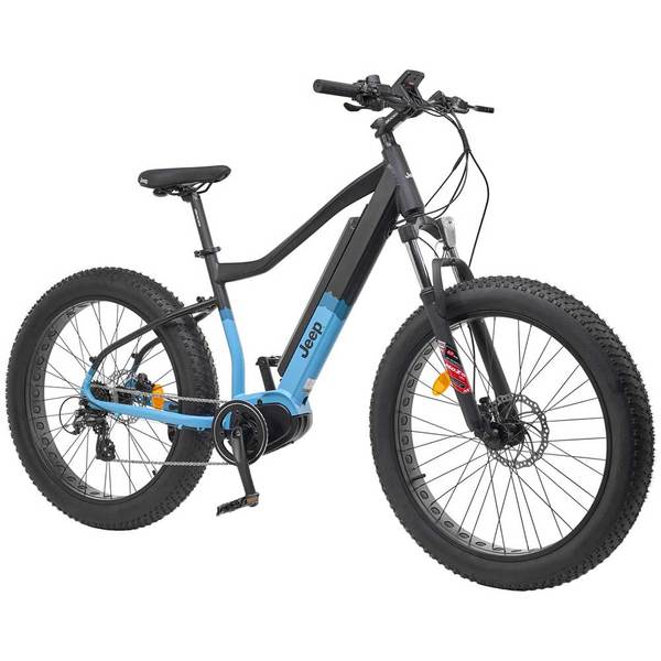Bicicleta asistata electric pliabila JEEP Blizzard, roata 26", motor 250W, viteza max 25Km/h, negru-albastru deschis