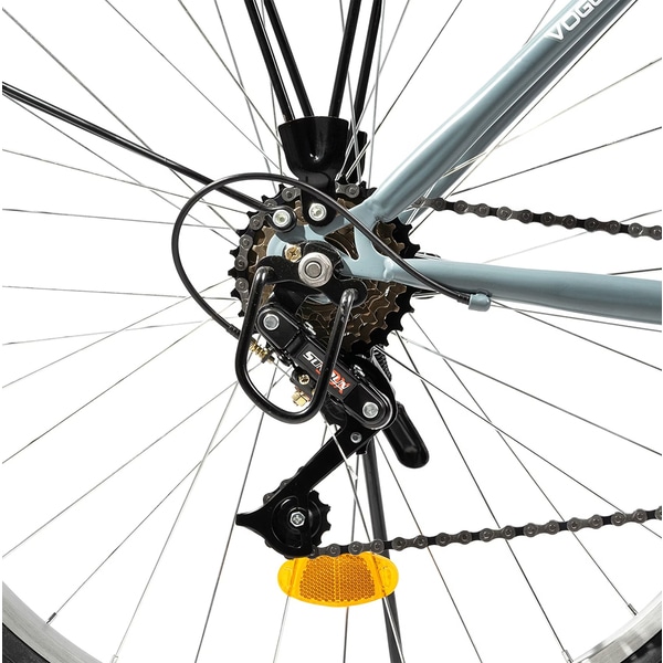 Bicicleta de oras RICH R2632A, roata 26", 18 viteze, schimbator Saiguan, frana V mecanica, gri