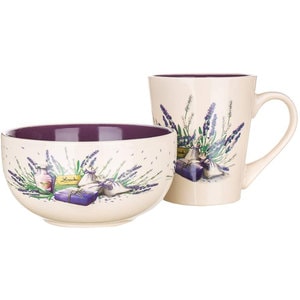Set mic dejun BANQUET Lavander, 2 piese, ceramica