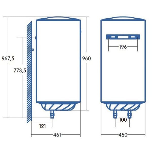 Boiler electric CATA CTR-100-M, 100l, 1500W, alb