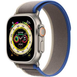 Bratara pentru APPLE Watch 49mm Blue/Gray Trail Loop - M/L, MQEK3ZM/A