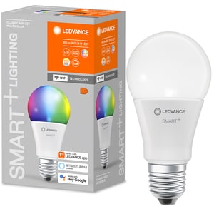 Bec LED Smart LEDVANCE Classic, E27, 9W, 806lm, Dimabil, Wi-Fi, lumina variabila, compatibil Alexa, Google Assistant