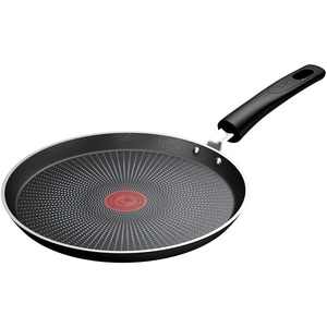 Tigaie clatite TEFAL Force, 25 cm, aluminiu, Thermo-Signal, invelis antiaderent, negru