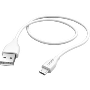 Cablu date HAMA 201587, USB-A - MicroUSB, 1.5m, alb