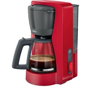Cafetiera BOSCH MyMoment TKA3M134, 1.4l, 1200W, 15 cesti, rosu-gri inchis