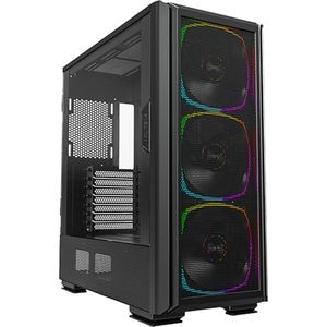Carcasa PC MONTECH Sky Two GX, USB Type-C, fara sursa, iluminare ARGB, negru