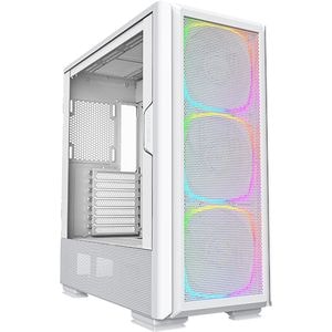 Carcasa PC MONTECH Sky Two GX, USB Type-C, fara sursa, iluminare ARGB, alb