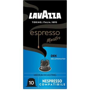 Capsule cafea LAVAZZA Espresso Maestro Decaffeinato, compatibile Nespresso, 10 capsule, 57g