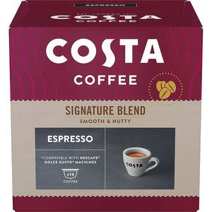 Capsule cafea COSTA COFFEE Signature Blend Espresso, compatibile Dolce Gusto, 16 capsule, 120g