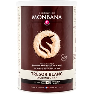 Ciocolata calda MONBANA Tresor Blanc, 500g