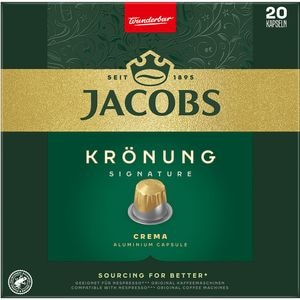 Capsule cafea JACOBS Kronung, compatibile Nespresso, 20 capsule, 104g